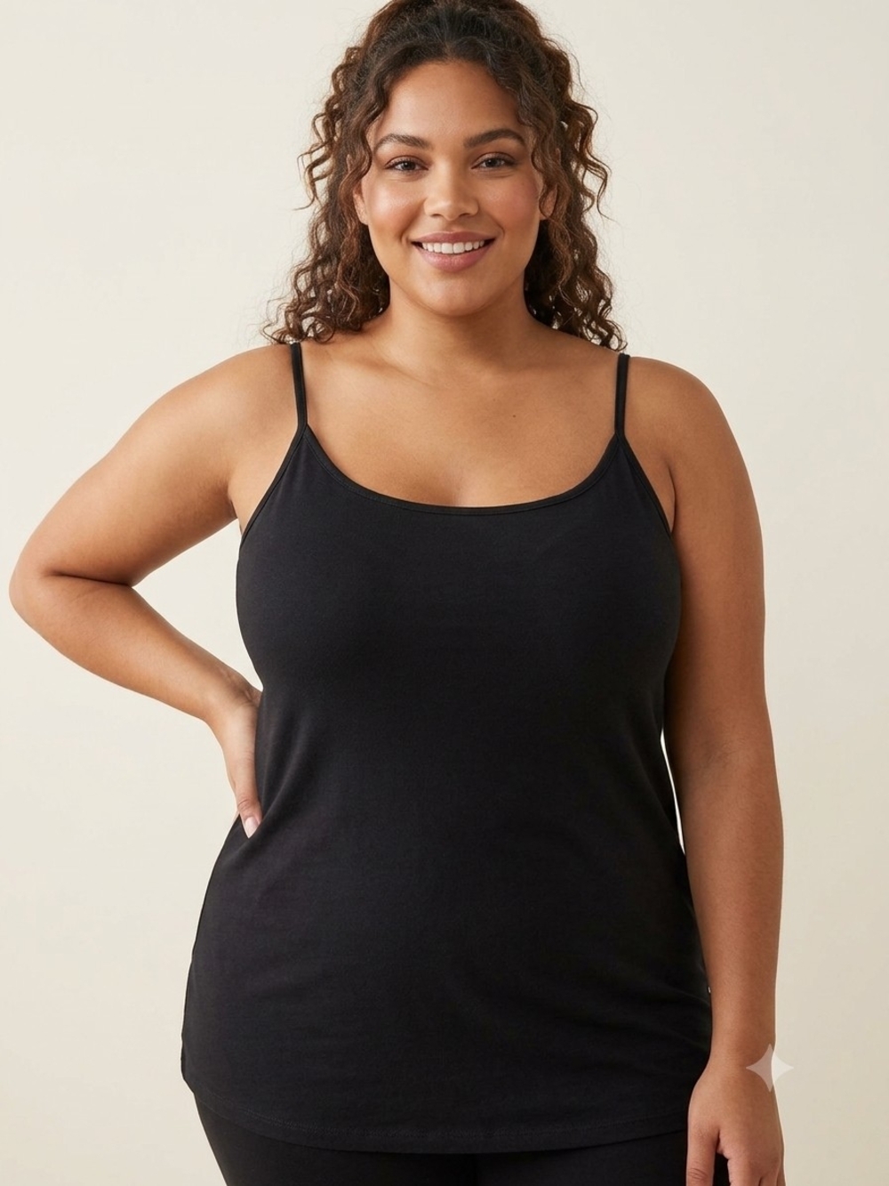 Universal Thread Black Scoop Neck Cami - Slim Straps